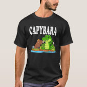 Capybara Hangs Out With Crocodile Chilling With Cr T-shirt (Voorkant)