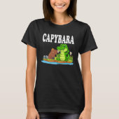 Capybara Hangs Out With Crocodile Chilling With Cr T-shirt (Voorkant)