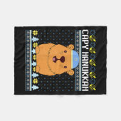 Capybara Hanukkah Capy Hanukkah Chanukah Jewish Ki Fleece Deken (Voorkant (Horizontaal))