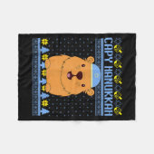 Capybara Hanukkah Capy Hanukkah Chanukah Jewish Ki Fleece Deken (Voorkant (Horizontaal))