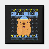 Capybara Hanukkah Capy Hanukkah Chanukah Jewish Ki Magneet (Voorkant)