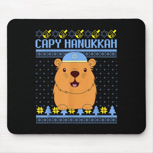Capybara Hanukkah Capy Hanukkah Chanukah Jewish Ki Muismat (Voorkant)