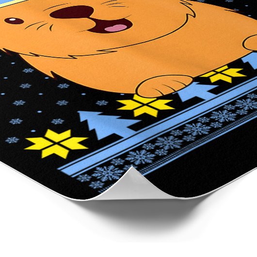 Capybara Hanukkah Capy Hanukkah Chanukah Jewish Ki Poster (Hoek)