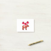 Capybara Hearts Love Post-it® Notes (Op bureau)