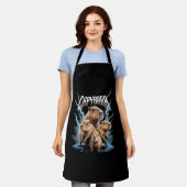 Capybara Heavy Metal Kerst Grappige Kerstgeschenke Schort (Gedragen)