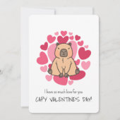 Capybara heeft zoveel liefde voor Capy Valentijnsd Kaart (Voorkant)