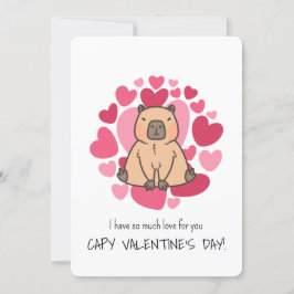 Capybara heeft zoveel liefde voor Capy Valentijnsd Kaart