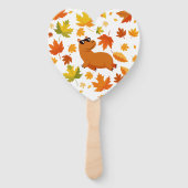 Capybara Herfst Fan | Dierendesign met herfstthema Handwaaier (Achterkant)