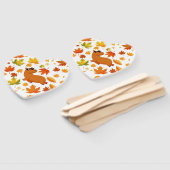 Capybara Herfst Fan | Dierendesign met herfstthema Handwaaier (Niet-gemonteerd)