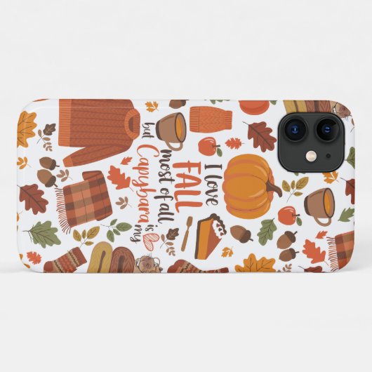 Capybara Herfst telefoonhoesje Case-Mate iPhone Case (Achterkant (horizontaal))
