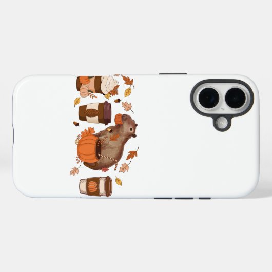Capybara Herfst telefoonhoesje Case-Mate iPhone Case (Achterkant (horizontaal))