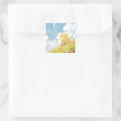 Capybara Hilltop Haven Vierkante Sticker (Tas)