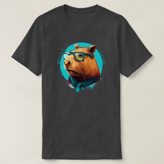 Capybara Hipster T-shirt (Design voorkant)