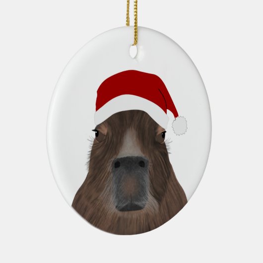 Capybara Holiday Keramisch Ornament (Rechts)