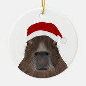 Capybara Holiday Keramisch Ornament (Voorkant)