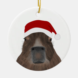 Capybara Holiday Keramisch Ornament