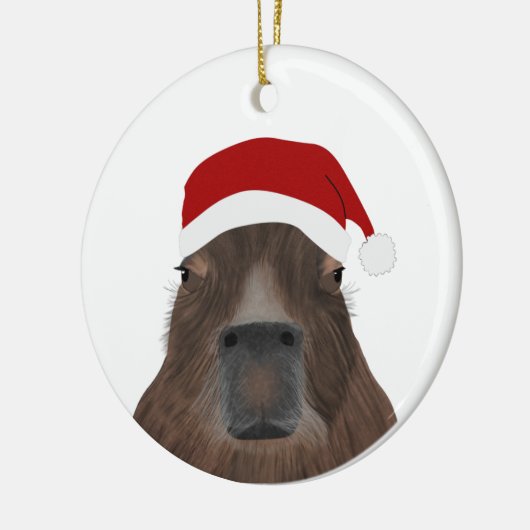 Capybara Holiday Keramisch Ornament (Links)