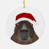 Capybara Holiday Keramisch Ornament (Achterkant)