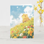 Capybara Hoogland Toevluchtsoord Kaart (Gele Bloem)