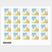 Capybara Hoogte Toevluchtsoord Vierkante Sticker (Vel)