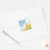 Capybara Hoogte Toevluchtsoord Vierkante Sticker (Envelop)