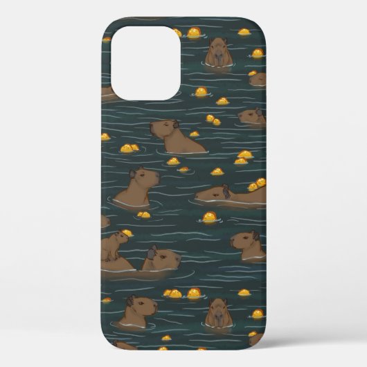 Capybara Hot Tub met Yuzu Fruit Case-Mate iPhone Case (Achterkant)