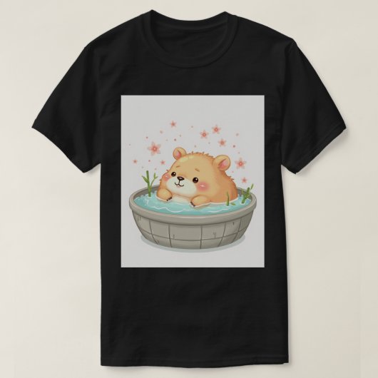 Capybara Hottub Ontspanning Chille Sfeer Spa Dag C T-shirt (Design voorkant)
