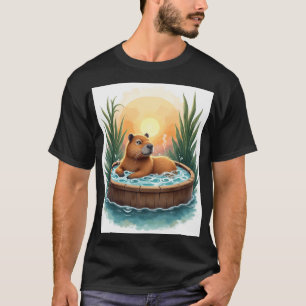 Capybara Hottub Ontspanning Zen Chill Vibes Grappi T-shirt