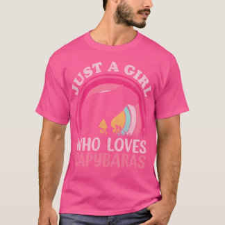 Capybara houdt van een meisje dat van capibara's h t-shirt