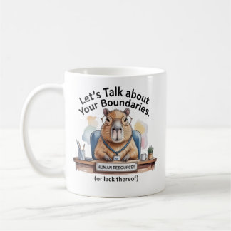 Capybara HR Mug - Funny Office Boundaries Coffee C Koffiemok