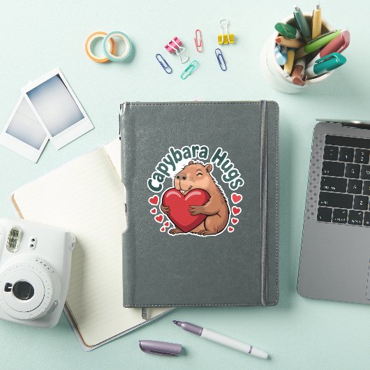 Capybara Hugs Sticker (iPad Cover)