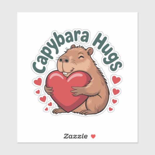 Capybara Hugs Sticker (Vel)