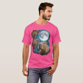 Capybara huilt naar de maan t-shirt (Voorkant volledig)
