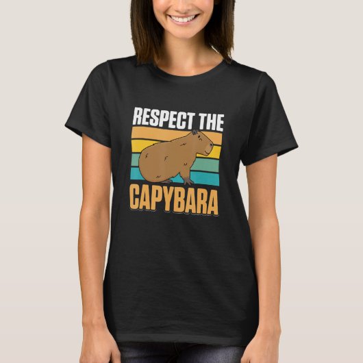 Capybara Huisdieren Respecteer de Capybara T-shirt (Voorkant)
