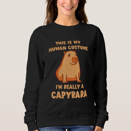 Capybara Human Costume Rodent Animal Capybara Love Trui (Voorkant)
