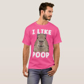 Capybara Ik hou van poepknaagdier Capybara T-shirt (Voorkant volledig)