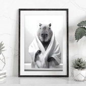 Capybara in een badkuip poster