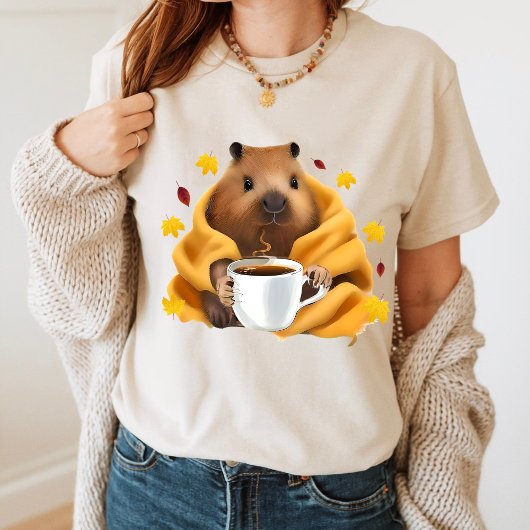 Capybara in een Gezellige Deken Chillen en Drink T-shirt
