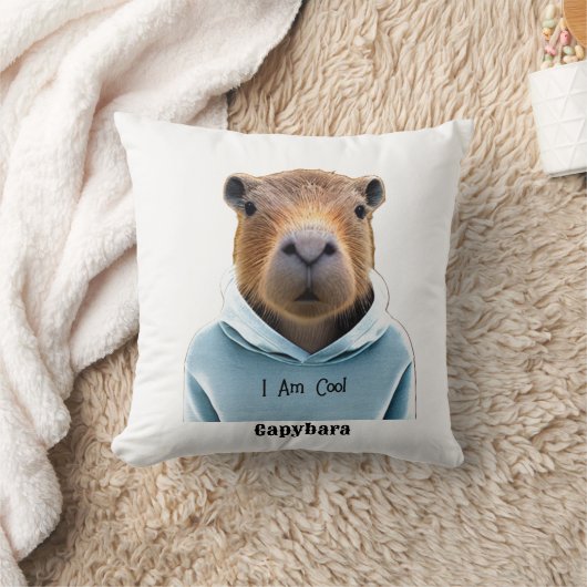 CAPYBARA in een hoodie Ik ben cool Kussen (Deken)