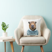 CAPYBARA in een hoodie Ik ben cool Kussen (Stoel)