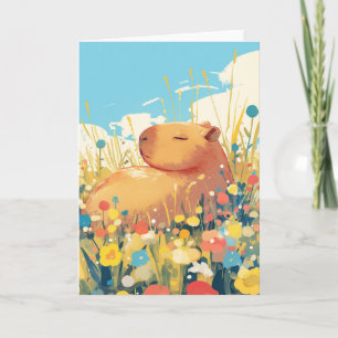 Capybara in een veld van dromen kaart