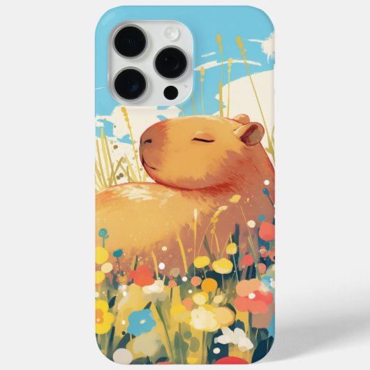 Capybara in een veld vol dromen Case-Mate iPhone case (Achterkant)