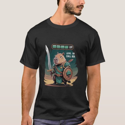 Capybara in gamer-modus videogame Capybara Stuff T-shirt (Voorkant)