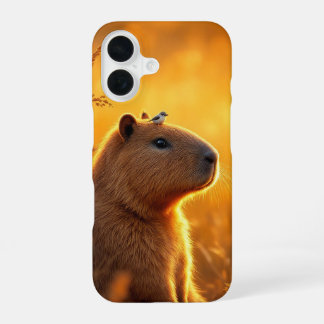 Capybara in Golden Field Cute Phone Case iPhone 16 Hoesje