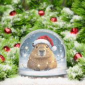 Capybara in het Santa Hat Christmas Snow Wereldbol Sneeuwbol (Kerstmis)