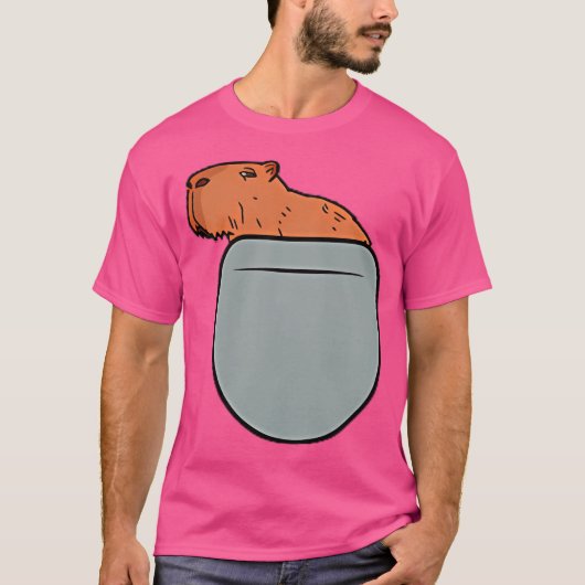 Capybara in je zak Capybara T-shirt (Voorkant)