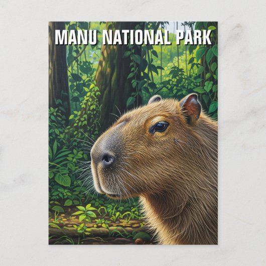 Capybara in Nationaal Park Manu Peru Briefkaart (Voorkant)