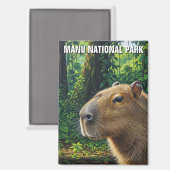 Capybara in Nationaal Park Manu Peru Magneet (Voorkant / Achterkant)