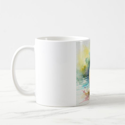 Capybara in Nature 130924AREF101 - Watercolor Koffiemok (Links)