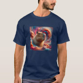 Capybara in the clouds t-shirt (Voorkant)